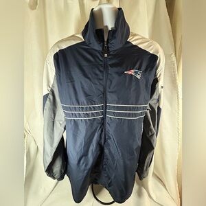 NFL Team appeal Reebok patriots windbreaker, white, navy, and gray